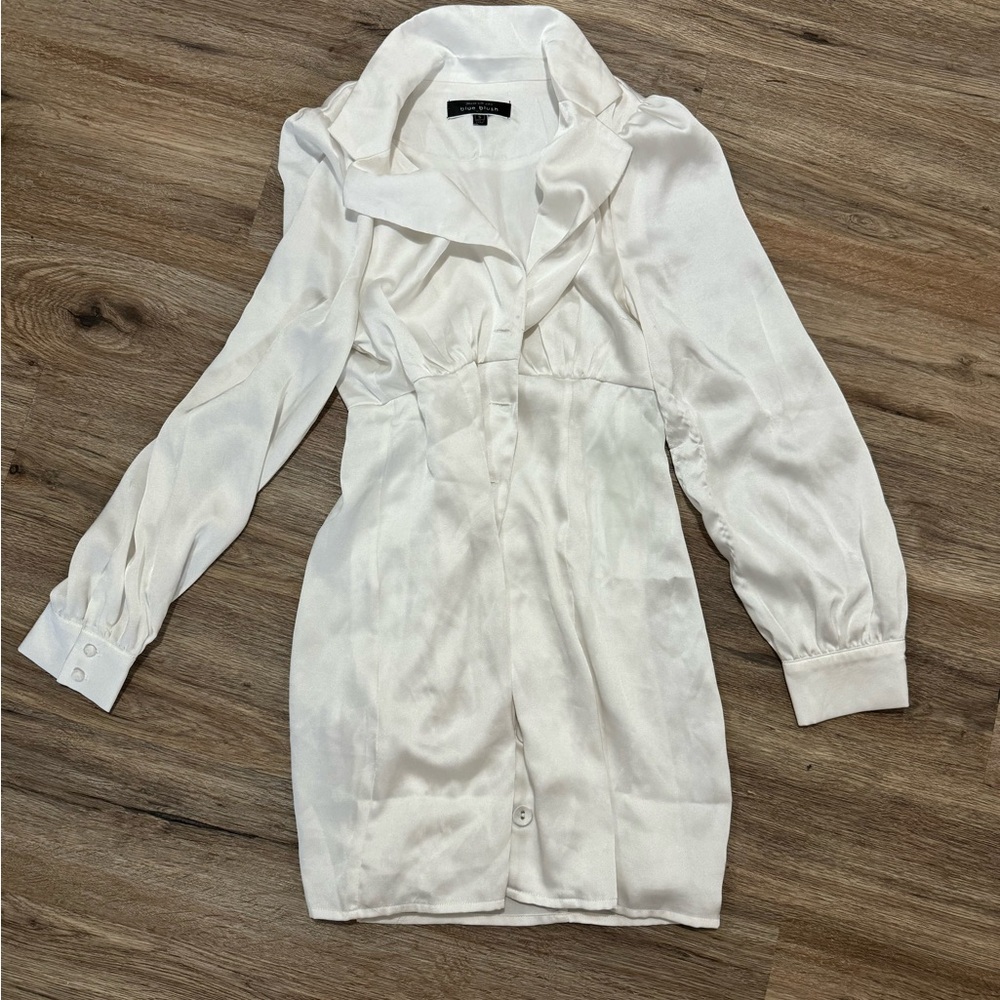White button down dress